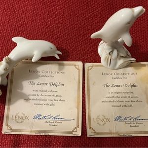 A pair of Lenox Dolphins.